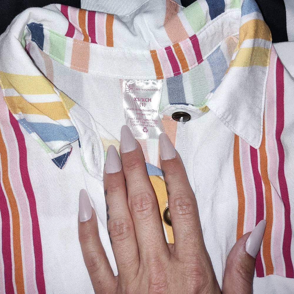 Boho stripe button down - Picture 3 of 3